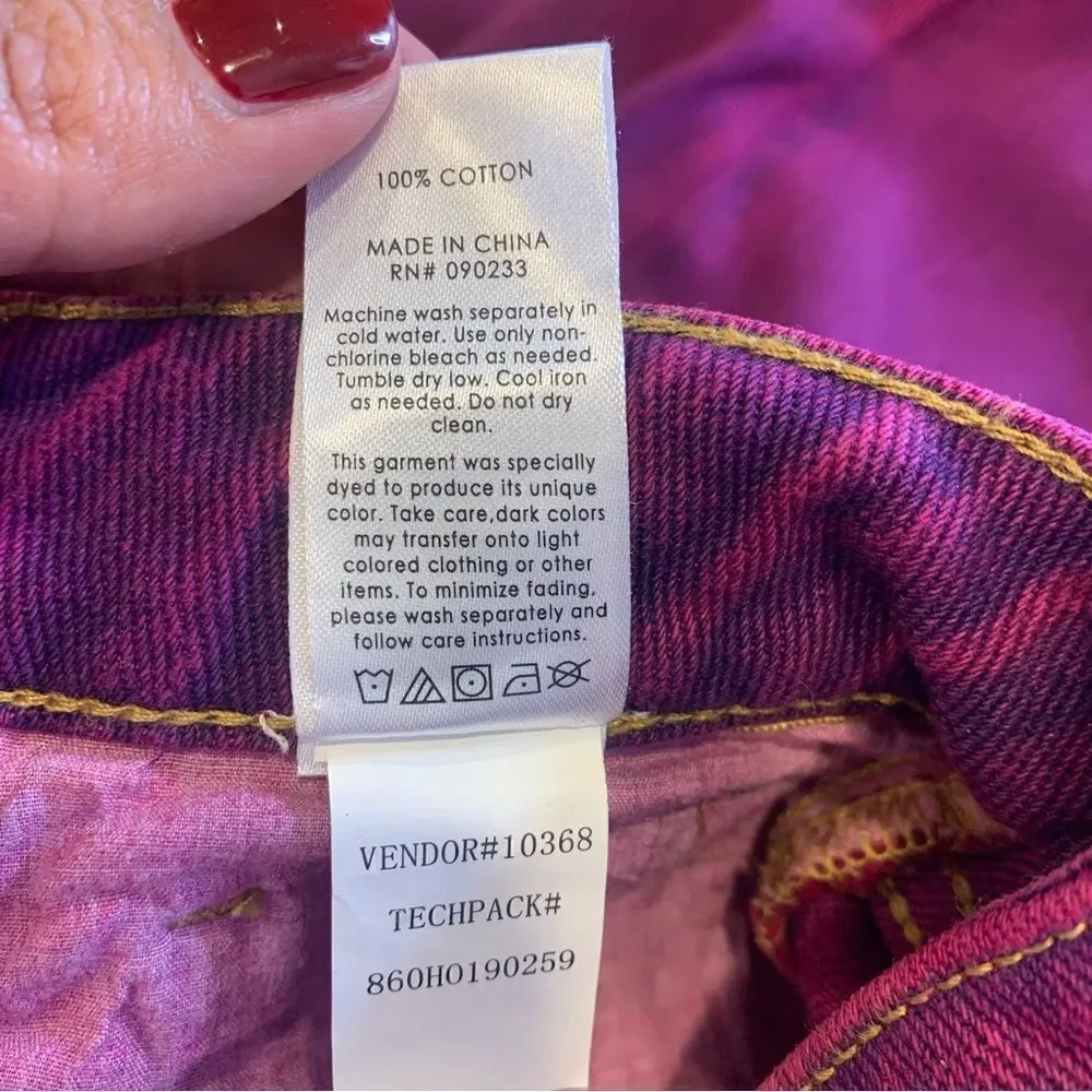 PacSun Mom Jeans Size 25 Magenta Color